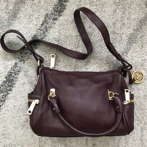 Kenneth Cole Marroon Leather Satchel